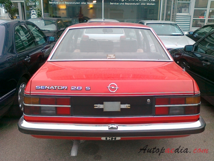 Opel Senator A 1978-1986 (1978-1982 A1 2.8 S sedan 4d), rear view