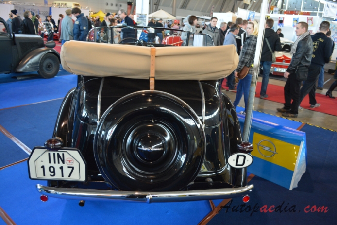 Opel 2 Liter (Opel 6) 1934-1937 (1934 convertible 2d), tył