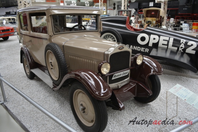 Opel 4PS Laubfrosch 1925-1930 (1928 Opel 4/16 saloon 3d), prawy przód