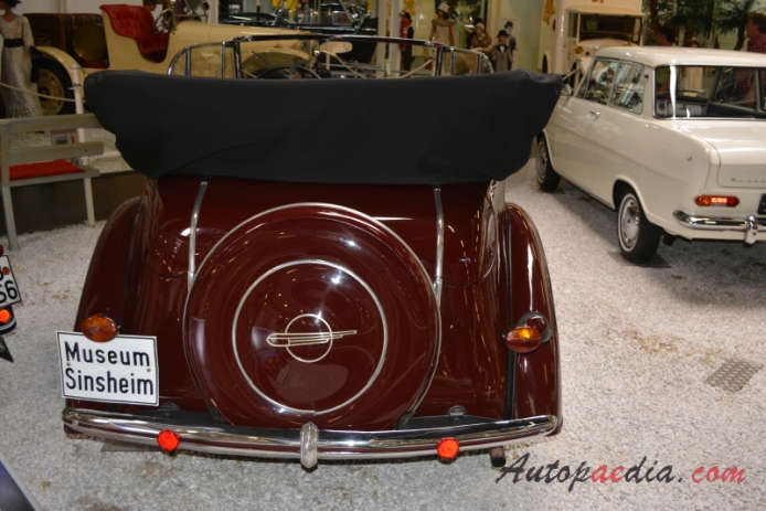 Opel Super 6 1937-1938 (1938 cabriolet 2d), rear view
