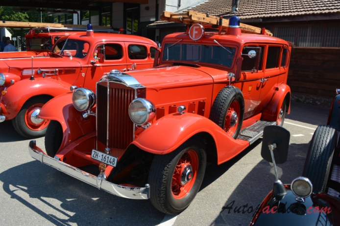 Packard Eight 1924-1951 (1933 typ 1002 Werner Risch Zurich wóz strażacki), lewy przód