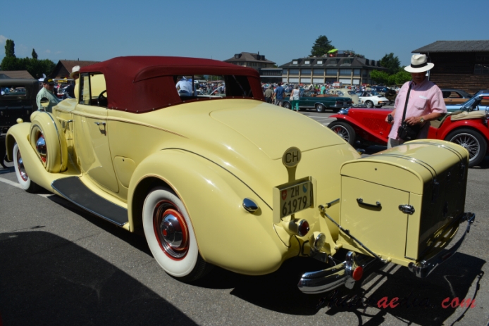 Packard Eight 1924-1951 (1937 Super Eight Speedster 2d),  left rear view