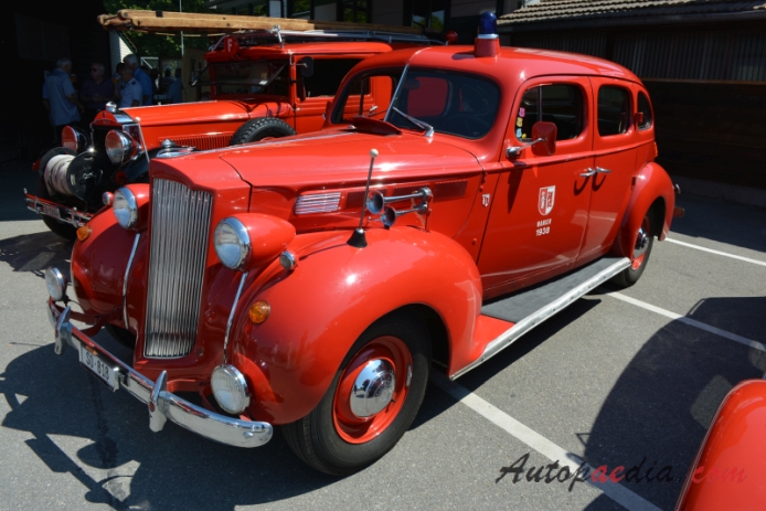 Packard Six 2nd generation 1937-1939 (1938 fire engine), left front view