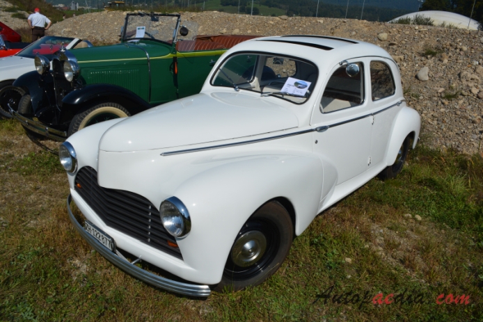 Peugeot 203 1948-1960 (1949 Peugeot 203a 1288ccm sedan 4d), lewy przód