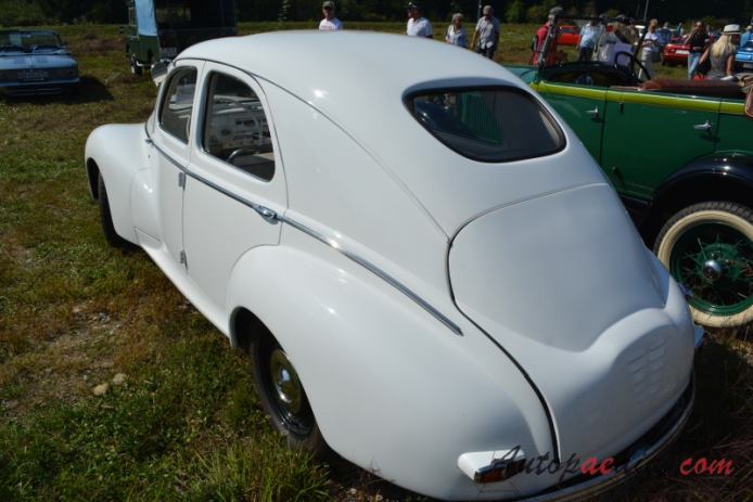 Peugeot 203 1948-1960 (1949 Peugeot 203a 1288ccm sedan 4d),  left rear view
