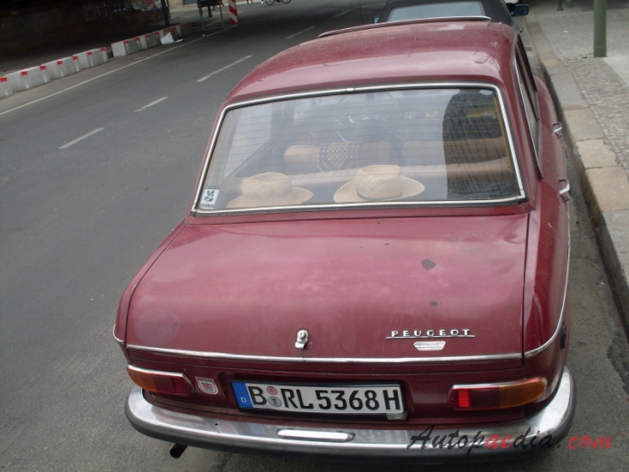 Peugeot 204 1965-1976 (1965-1969 sedan 4d), rear view