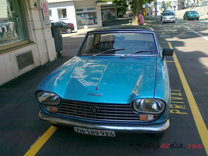 Peugeot 204 1965-1976 (1966-1969 Cabriolet), front view