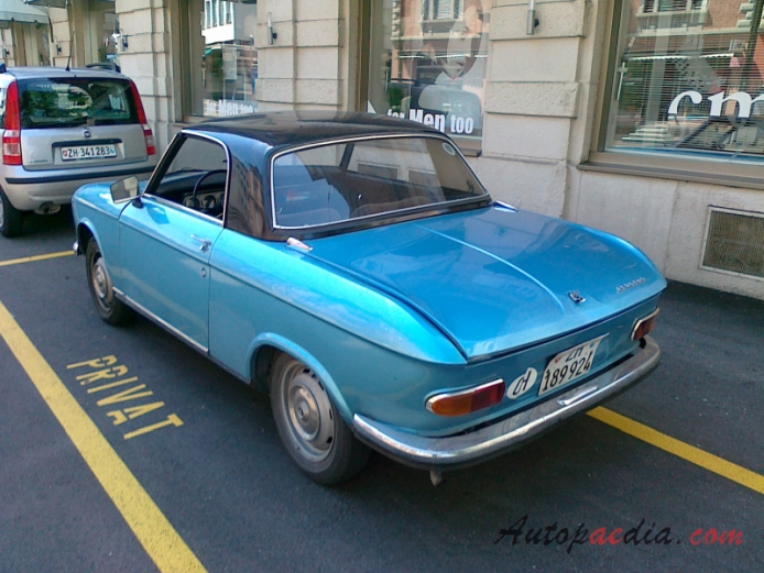Peugeot 204 1965-1976 (1966-1969 Cabriolet),  left rear view