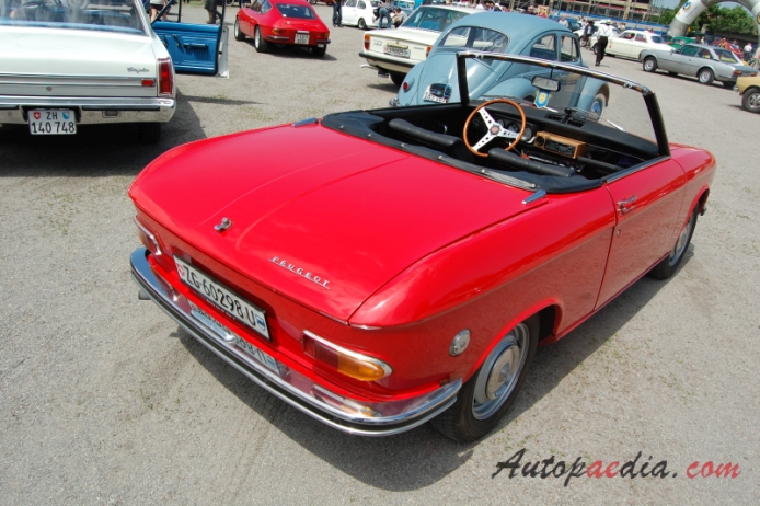 Peugeot 204 1965-1976 (1969-1970 Cabriolet), right rear view