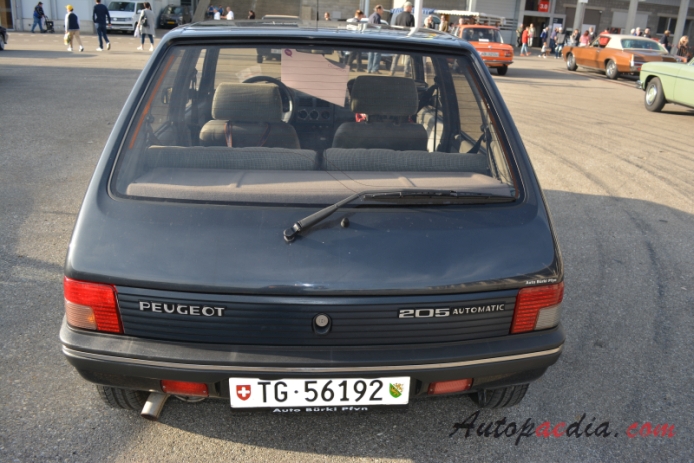 Peugeot 205 1983-1998 (1990 Peugeot 205 1.9 Automatic hatchback 5d), rear view