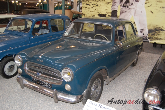 Peugeot 403 1955-1966 (1958 saloon 4d), left front view