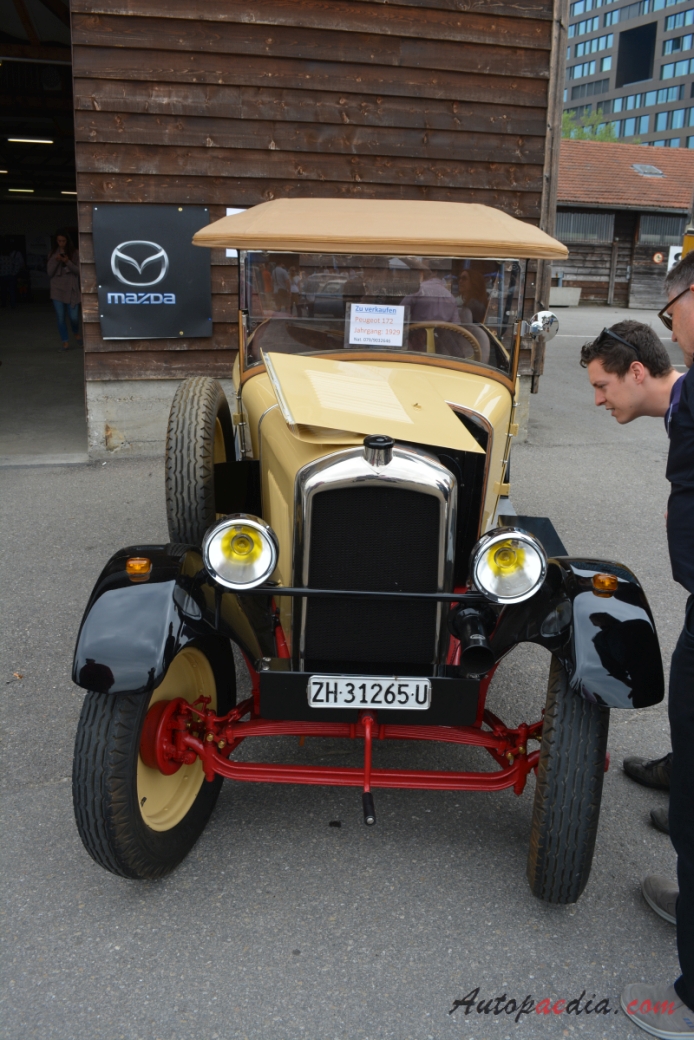 Peugeot typ 172 1924-1929 5CV (1929 saloon 2d), przód