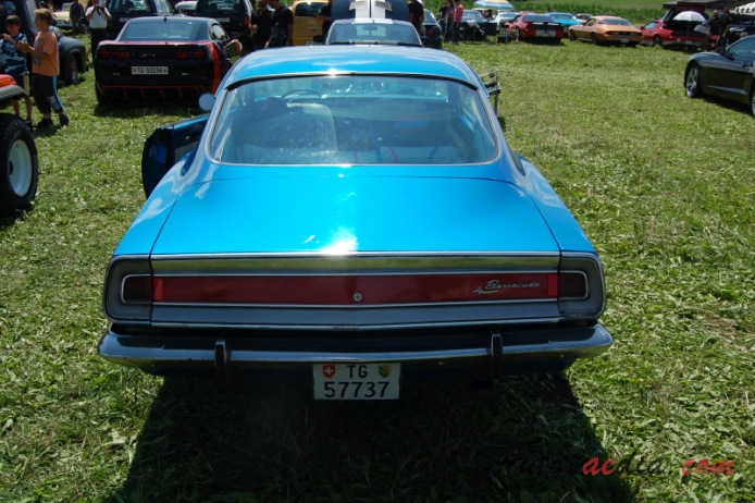 Plymouth Barracuda 2nd generation 1967-1969 (1968 Formula S 340 fastback Coupé 2d), rear view