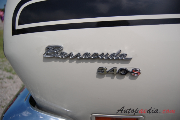 Plymouth Barracuda 2nd generation 1967-1969 (1969 Formula S 340 fastback Coupé 2d), side emblem 