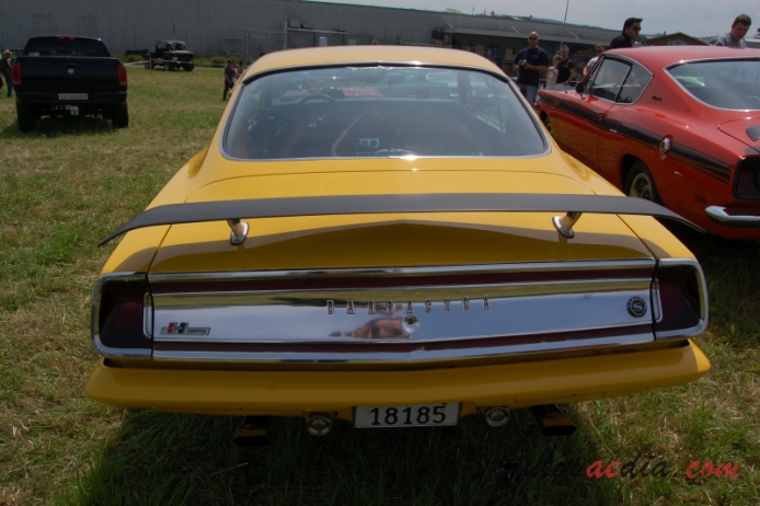 Plymouth Barracuda 2nd generation 1967-1969 (1969 Formula S 340 fastback Coupé 2d), rear view