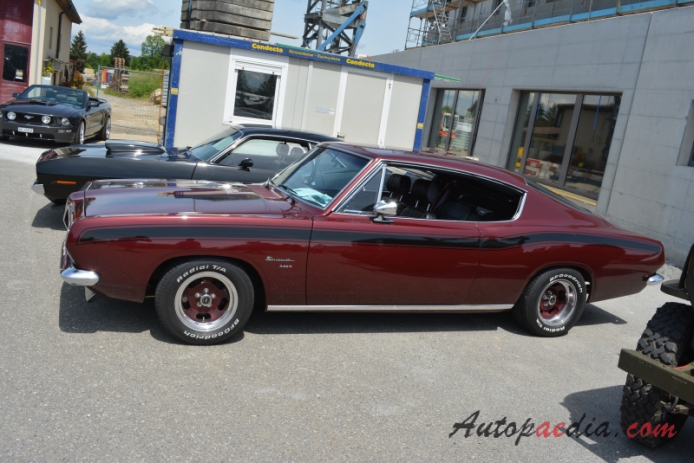 Plymouth Barracuda 2nd generation 1967-1969 (1969 Formula S 340 fastback Coupé 2d), left side view
