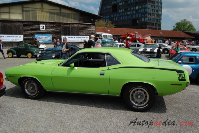 Plymouth Barracuda 3rd generation 1970-1974 (1970 383 Magnum Coupé 2d), left side view