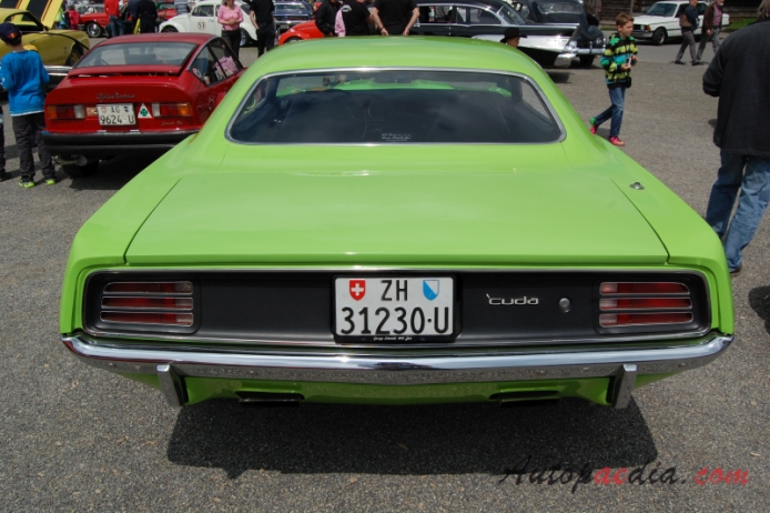Plymouth Barracuda 3rd generation 1970-1974 (1970 383 Magnum Coupé 2d), rear view