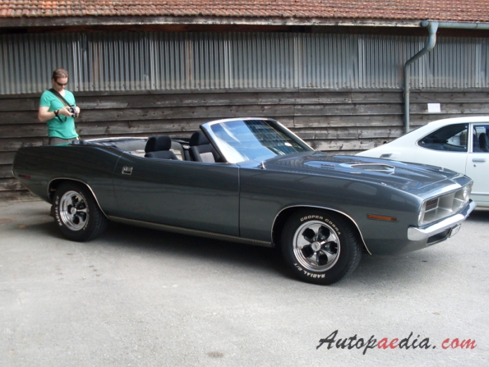 Plymouth Barracuda 3rd generation 1970-1974 (1970 convertible 2d), right front view