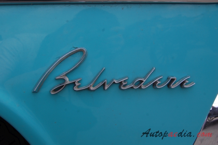 Plymouth Belvedere 2nd generation 1955-1956 (1955 sedan 4d), side emblem 