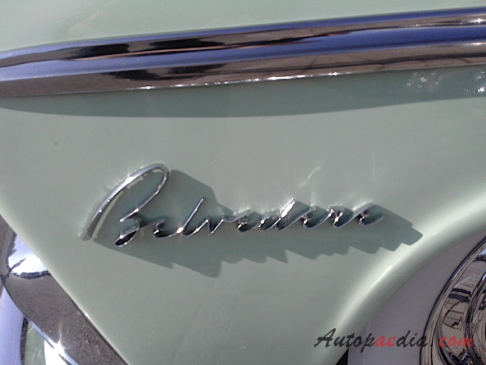Plymouth Belvedere 2. generacja 1955-1956 (1955 sedan 4d), emblemat bok 