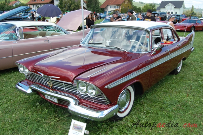 Plymouth Belvedere 3rd generation 1957-1959 (1958 sedan 4d), left front view