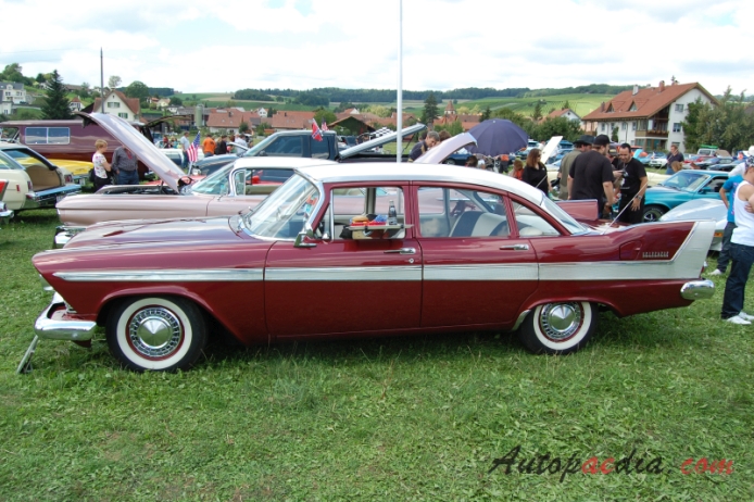 Plymouth Belvedere 3rd generation 1957-1959 (1958 sedan 4d), left side view