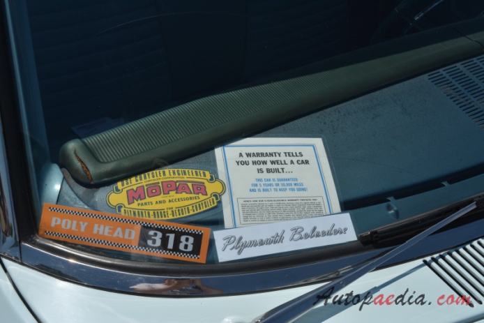 Plymouth Belvedere 5. generacja 1962-1964 (1964 sedan 4d), detal 