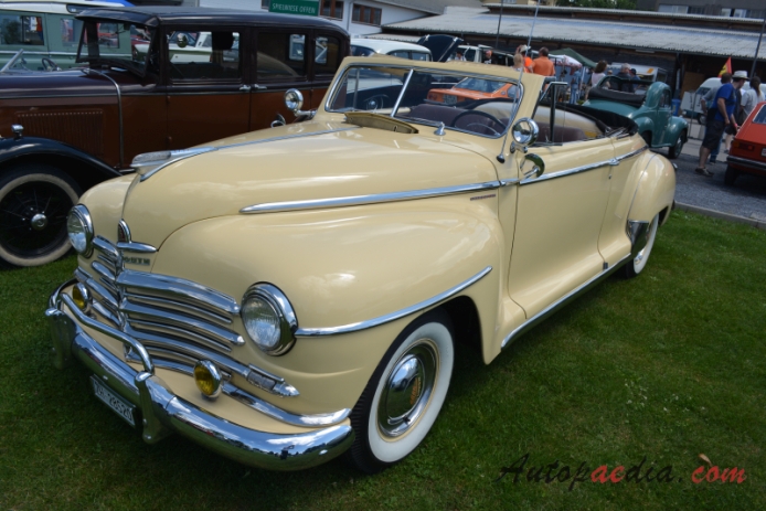 Plymouth Deluxe 1946-1950 (1946-1948 Special Deluxe cabriolet 2d), left front view