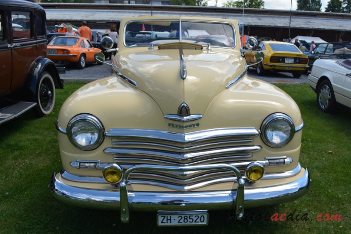Plymouth Deluxe 1946-1950 (1946-1948 Special Deluxe cabriolet 2d), front view