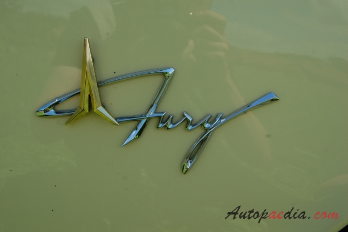 Plymouth Fury 2. generacja 1960-1961 (1961 2d Coupé), emblemat bok 