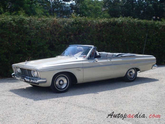 Plymouth Fury 3rd generation 1962-1964 (1963 convertible 2d), left side view