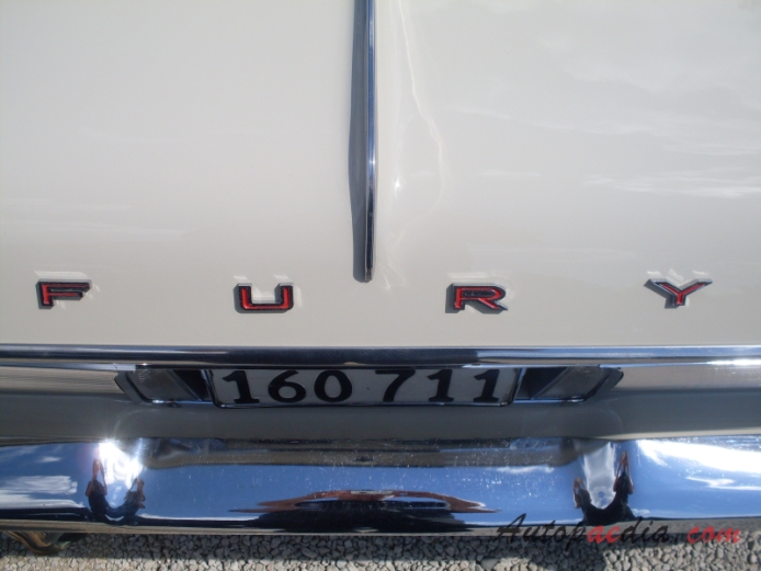 Plymouth Fury 3. generacja 1962-1964 (1963 convertible 2d), emblemat tył 