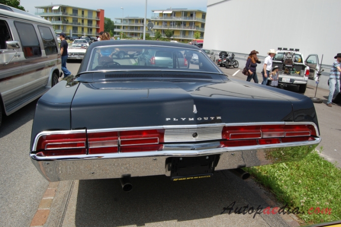 Plymouth Fury 4th generation 1965-1968 (1967 Sport Fury Fast Top hardtop Coupé 2d), rear view