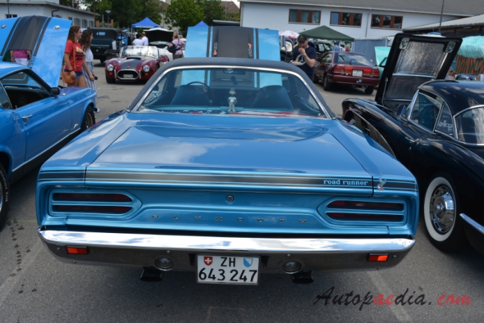 Plymouth Road Runner 1st generation 1968-1970 (1970 Plymouth Road Runner 440 Six Pack hardtop 2d), rear view