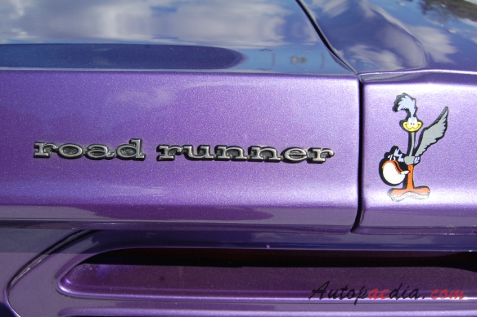 Plymouth Road Runner 1. generacja 1968-1970 (1970 hardtop 2d), emblemat tył 