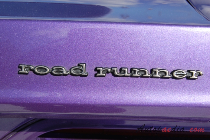 Plymouth Road Runner 1st generation 1968-1970 (1970 hardtop 2d), rear emblem  