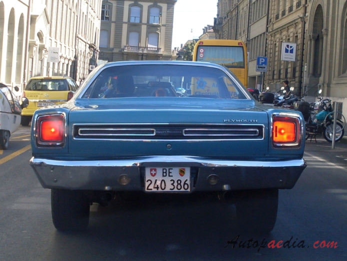 Plymouth Satellite 2nd generation 1968-1970 (1969 hardtop 2d), rear view
