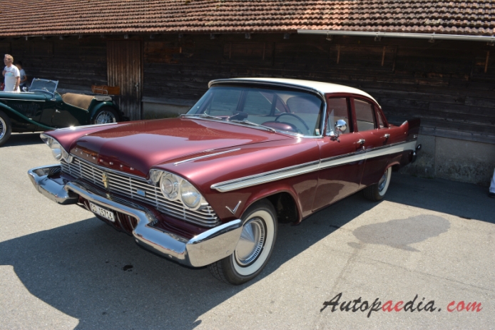 Plymouth Savoy 3rd generation 1957-1959 (1957 sedan 4d), left front view
