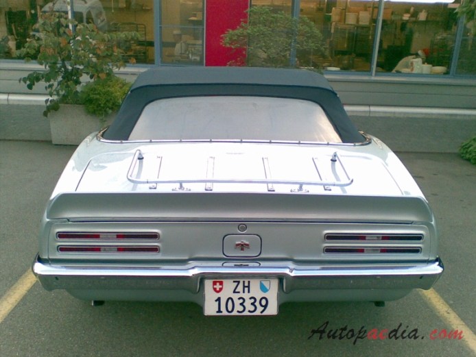 Pontiac Firebird 1st generation 1967-1969 (1968 cabriolet 2d), rear view
