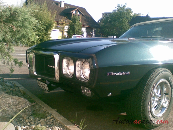 Pontiac Firebird 1st generation 1967-1969 (1969 cabriolet 2d), front view