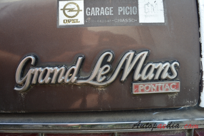 Pontiac LeMans 5th generation 1978-1981 (1978 Grand LeMans sedan 4d), rear emblem  