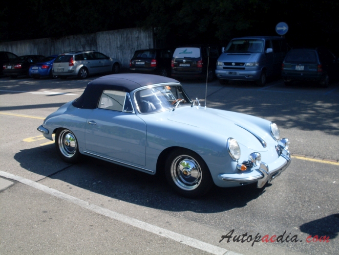 Porsche 356 1948-1965 (1957-1959 356A type 2 Cabriolet), right front view