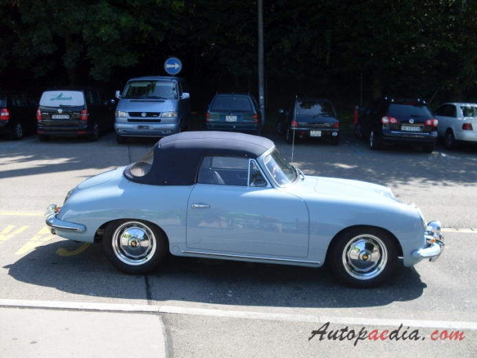 Porsche 356 1948-1965 (1957-1959 356A type 2 Cabriolet), right side view