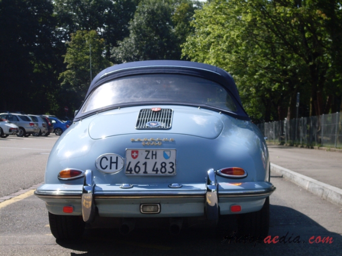 Porsche 356 1948-1965 (1957-1959 356A typ 2 Cabriolet), tył