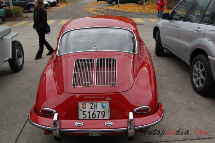 Porsche 356 1948-1965 (1961-1963 356B Coupé 60), rear view