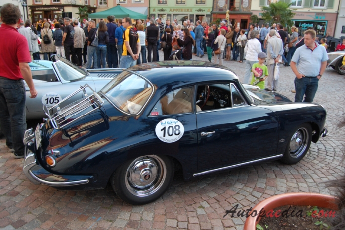 Porsche 356 1948-1965 (1961 1600 Super Karmann Coupé), right side view