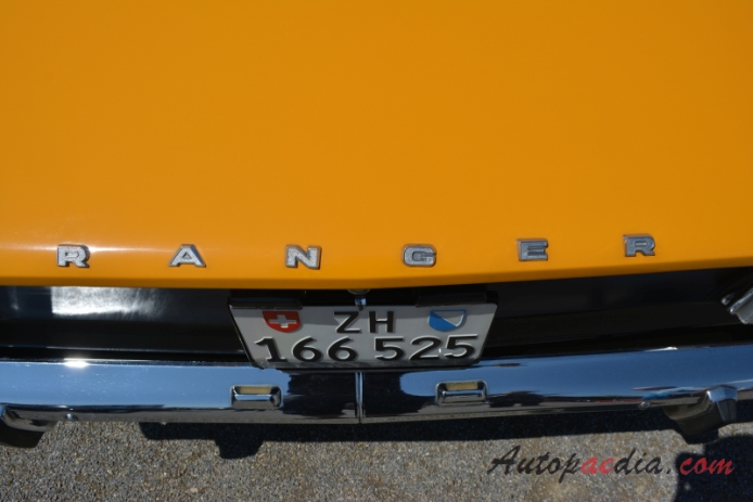 Ranger Model A 1970-1972 (GTS Coupé 2d), rear emblem  