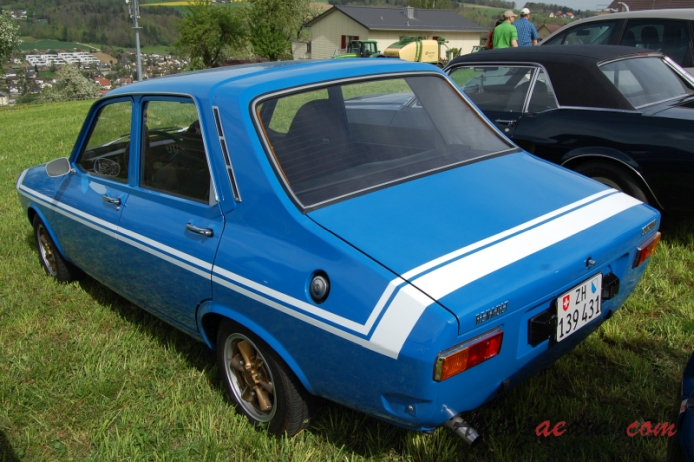 Renault 12 1969-1980 (1970-1974 Gordini saloon 4d),  left rear view