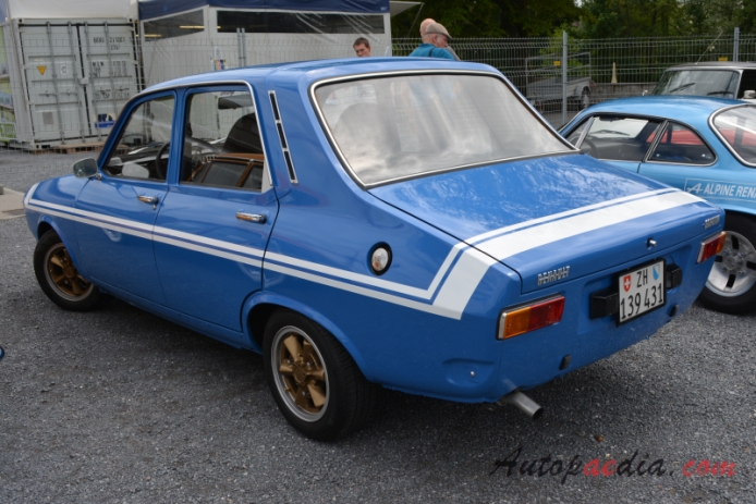 Renault 12 1969-1980 (1970-1974 Gordini saloon 4d),  left rear view